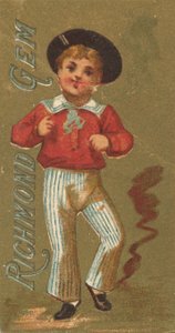 Aus der Serie Mädchen und Kinder N65 zur Förderung von Richmond Gem Zigaretten für Allen &..., ca. 1886