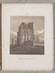 Die Kunst der Lithographie: Italienische Kirchenruine, Platte XVII