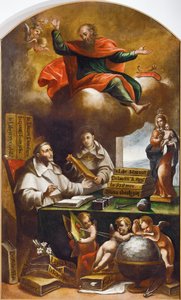St. Paulus erscheint St. Albertus Magnus und St. Thomas von Aquin, von Alonso Antonio Villamor. Kloster San Esteban, Salamanca von Alonso Antonio Villamor