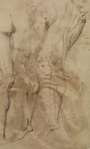 Drei Studien eines männlichen Beins, um 1637 von Alonso Berruguete