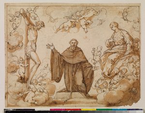 Der heilige Augustinus zögert zwischen dem Blut Christi und der Milch der Jungfrau Maria von Alonso Cano
