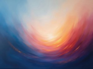 Abstraktes Leuchten des Sonnenuntergangs
