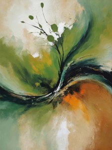Fließende botanische Abstraktion