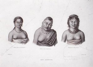 Frauen der hawaiianischen Häuptlinge von den Sandwichinseln, ca. 1824