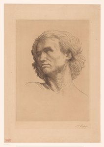 Kopf eines Mannes von Alphonse Legros (signed by artist)