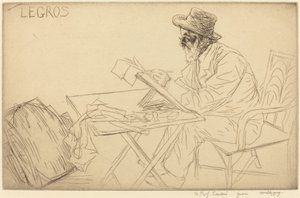 Alphonse Legros beim Skizzieren