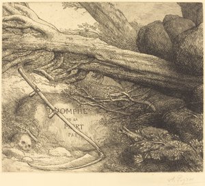 Lawine: Frontispiz für Triumph des Todes von Alphonse Legros