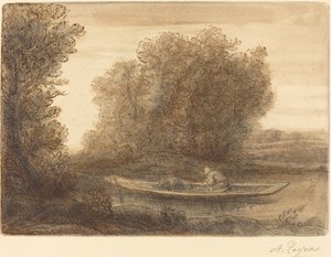 Flussbiegung (Un coin de rivière) von Alphonse Legros
