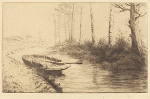 Kanal im Morgenlicht Le canal: Effet du matin von Alphonse Legros