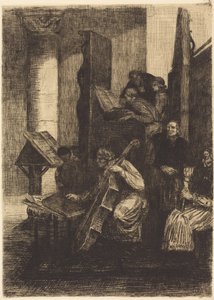 Chor in einer spanischen Kirche von Alphonse Legros