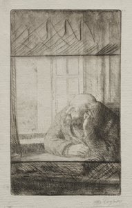 Abend am Fenster von Alphonse Legros