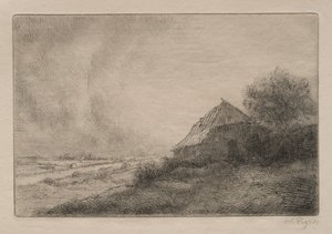 Hütte auf dem Hügel