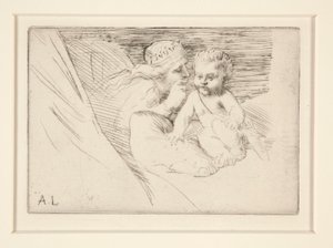 Mab und Cupido von Alphonse Legros