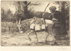 Milchmädchen von Boulogne, 3. Platte von Alphonse Legros
