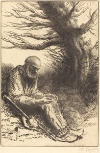 Alter Mann, alter Baum (Vieil homme, vieil arbre) von Alphonse Legros