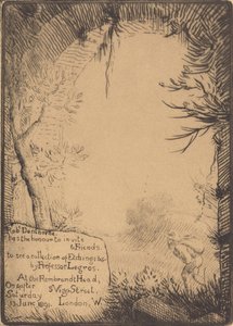 Platte für eine Ausstellung im Dunthorne Home gemacht von Alphonse Legros