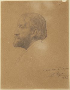 Porträt von Jean-Charles Cazin (?) von Alphonse Legros