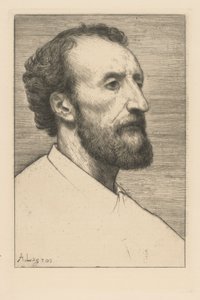 Porträt von Jules Dalou von Alphonse Legros