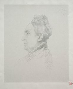 Porträt von Madame Kemp im Profil, 2. Platte von Alphonse Legros