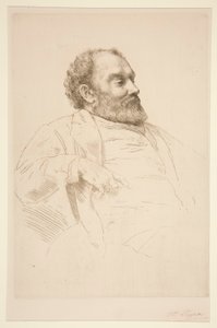 Porträt von Val Prinsep, R.A. von Alphonse Legros