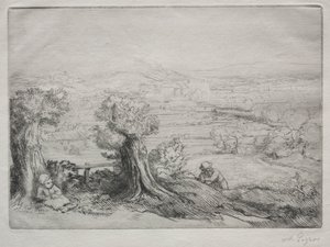 Erinnerung an ein Tal in Burgund von Alphonse Legros