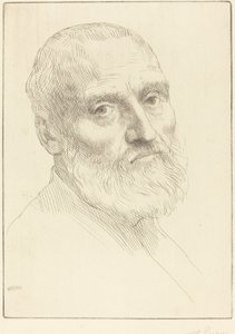 Studie für den Kopf eines Mannes von Alphonse Legros