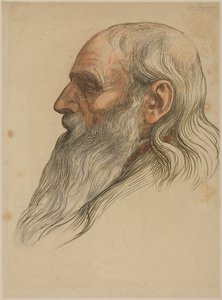 Studie eines Männerkopfes mit vollem Bart von Alphonse Legros
