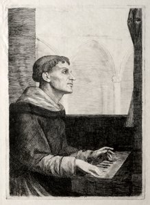 Der Mönch an der Orgel von Alphonse Legros