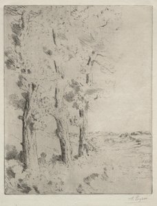 Der Leser: Die Vorlesung unter den Bäumen von Alphonse Legros