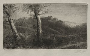Der Reisende, ausgestreckt auf dem Gras von Alphonse Legros