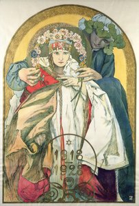 10. Jahrestag der Unabhängigkeit der Tschechoslowakischen Republik von Alphonse Marie Mucha