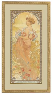 Vier Jahreszeiten: Sommer von Alphonse Mucha