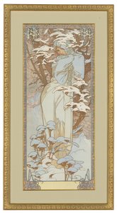 Vier Jahreszeiten: Winter, 1900 von Alphonse Mucha