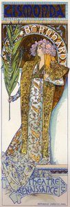 Gismonda mit Sarah Bernhardt in Paris von Alphonse Marie Mucha