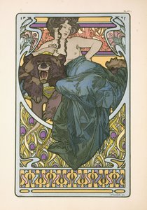 Tafel 47 aus dem Buch Dokumente Dekoratifs, veröffentlicht 1902 von Alphonse Mucha