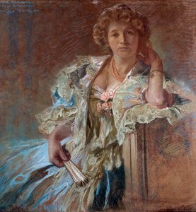 Porträt von Berthe Lalande von Alphonse Mucha