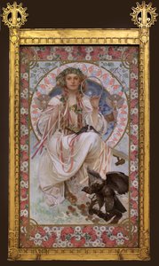 Porträt von Josephine Crane Bradley in Slavia von Alphonse Mucha