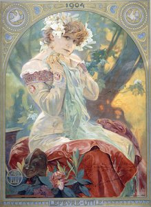 Sarah Bernhardt in der Rolle der Prinzessin Lointaine von Alphonse Mucha