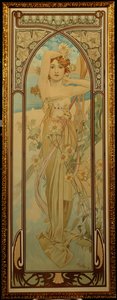 Die Tageszeiten: Tageszeit Dash von Alphonse Mucha
