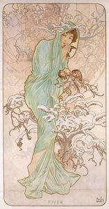 Winter; Hiver, ca. 1896 von Alphonse Mucha