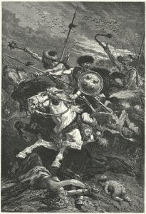 Hunnenangriff in der Schlacht von Chalons, 451