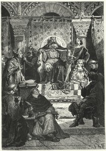 Treffen des Rates von Kaiser Karl dem Großen von Alphonse Marie de (after) Neuville