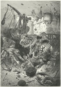Der Tod von Simon de Montfort bei der Belagerung von Toulouse