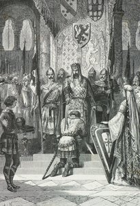 Zeremonie der Ritterschaft durch den König von Frankreich