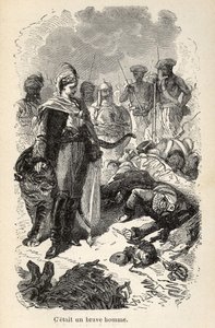 Illustration der „Wunderbaren aber authentischen Abenteuer des Kapitäns Corcoran“ von Alfred Assollant, illustriert mit 25 Vignetten, die von A. de Neuville auf Holz gezeichnet wurden, Librairie Hachette et Cie in Paris von Alphonse Marie de Neuville