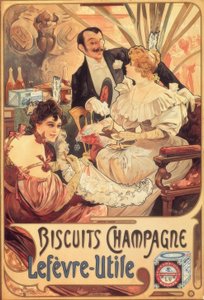 Champagnerkekse / Lefèvre-Utile von Alphonse Mucha