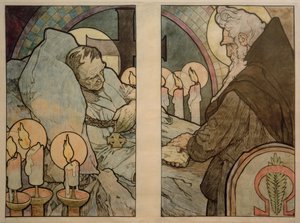 Fenster von St. Veit in Prag, Karton 1931 von Alphonse Mucha