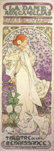 Die Dame mit den Kamelien / Théâtre de la Renaissance von Alphonse Mucha