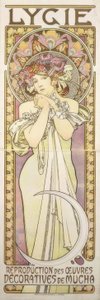 Lygie – Reproduktion der dekorativen Werke von Mucha von Alphonse Mucha