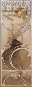 Vorzeichnung für Tafel 10 von Alphonse Mucha